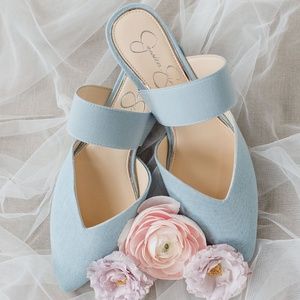 Jessica Simpson Fashion Sweetheart Mule Flats in Light Blue